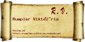 Rumpler Viktória névjegykártya